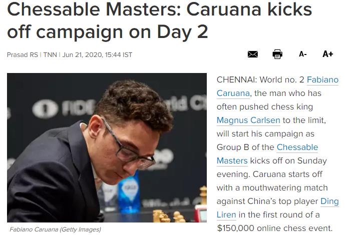 Photo of Chessable Masters: <b>Caruana</b> kicks off campaign on Day 2