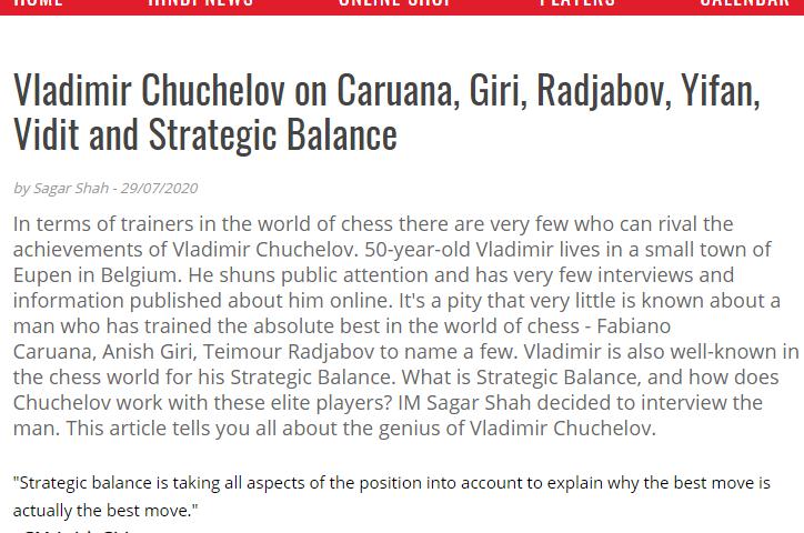 Photo of Vladimir Chuchelov on <b>Caruana</b>, Giri, Radjabov, Yifan, Vidit and Strategic Balance