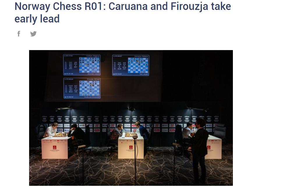 Photo of Norway Chess R01: <b>Caruana</b> and Firouzja take early lead