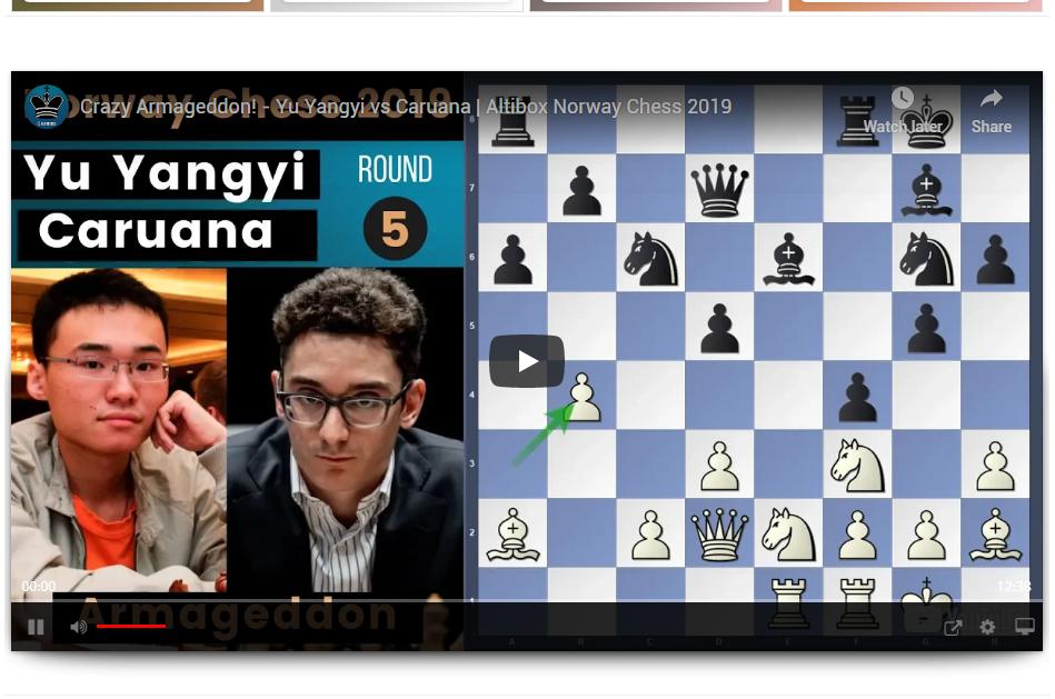 Photo of Crazy Armageddon! - Yu Yangyi vs Caruana | Altibox Norway Chess 2019